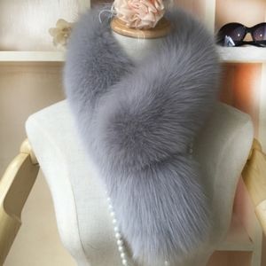real fur fox for coat parka hat/collar/scarf. Hand made. light-medium grey. New